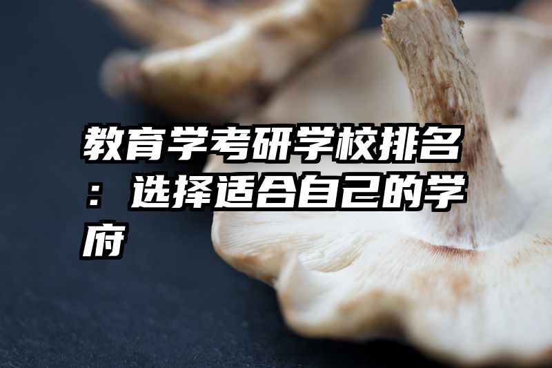 教育学考研学校排名：选择适合自己的学府