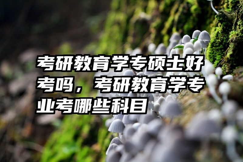 考研教育学专硕士好考吗，考研教育学专业考哪些科目