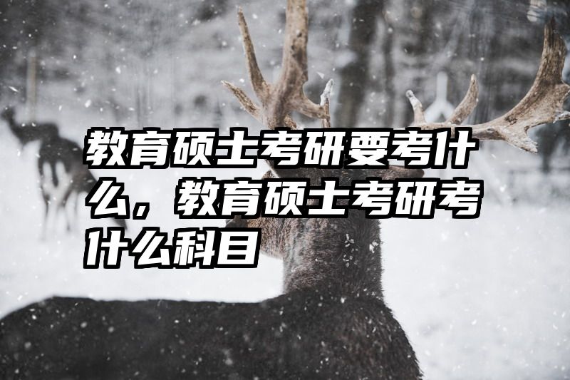 教育硕士考研要考什么，教育硕士考研考什么科目