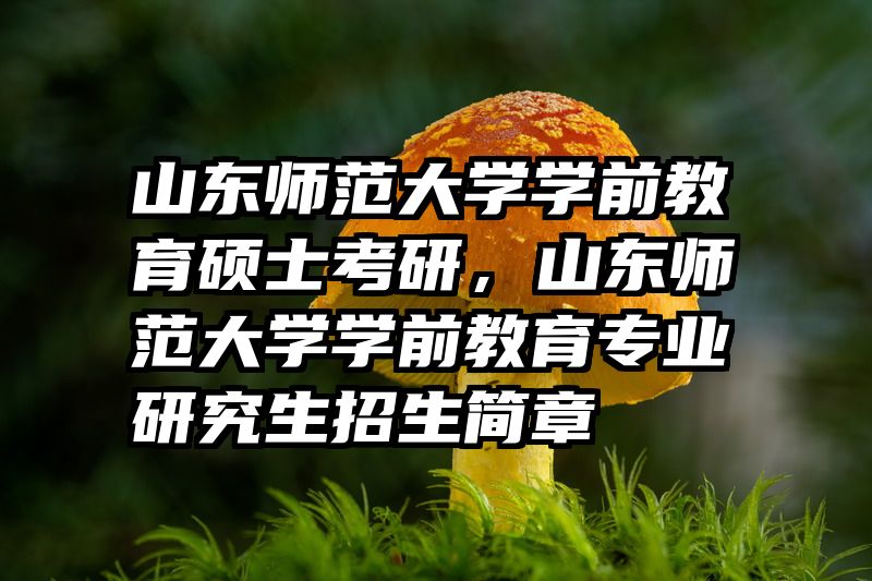 山东师范大学学前教育硕士考研，山东师范大学学前教育专业研究生招生简章