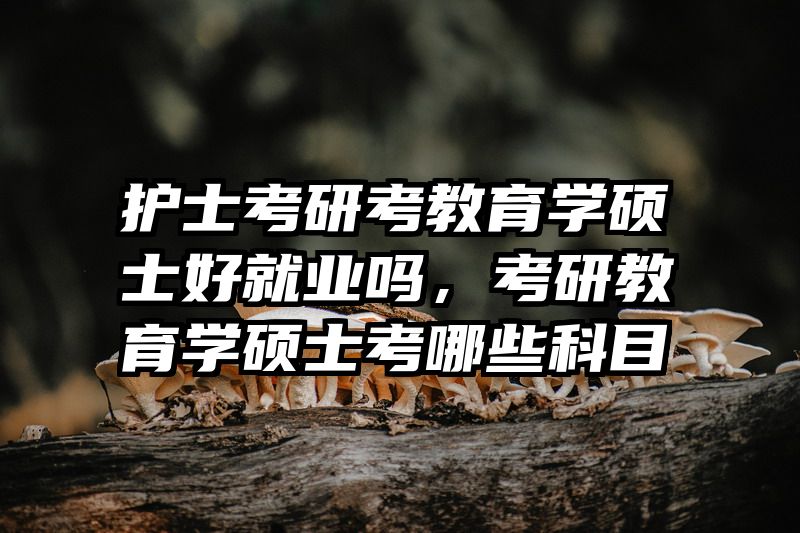 护士考研考教育学硕士好就业吗，考研教育学硕士考哪些科目