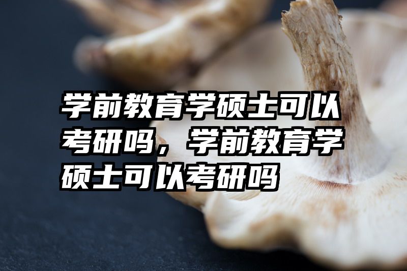 学前教育学硕士可以考研吗，学前教育学硕士可以考研吗