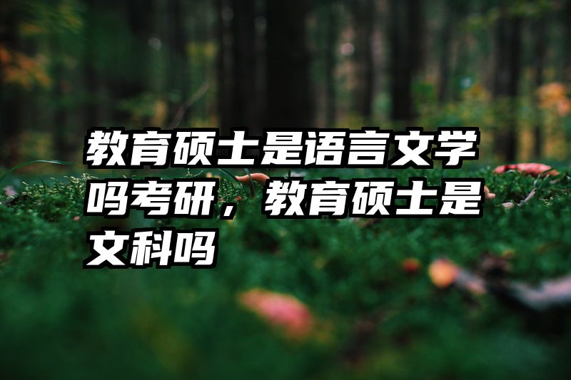 教育硕士是语言文学吗考研，教育硕士是文科吗