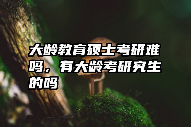 大龄教育硕士考研难吗，有大龄考研究生的吗