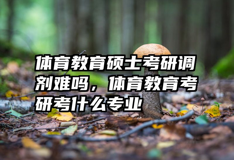 体育教育硕士考研调剂难吗，体育教育考研考什么专业