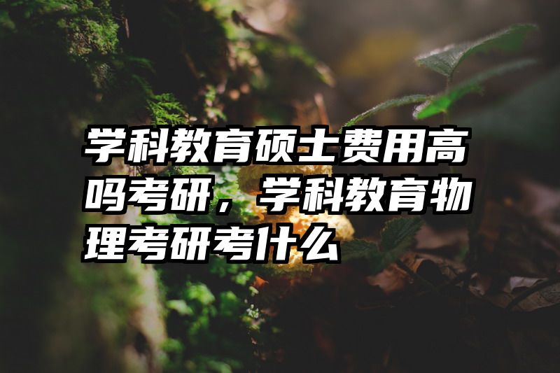 学科教育硕士费用高吗考研，学科教育物理考研考什么