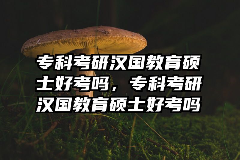 专科考研汉国教育硕士好考吗，专科考研汉国教育硕士好考吗