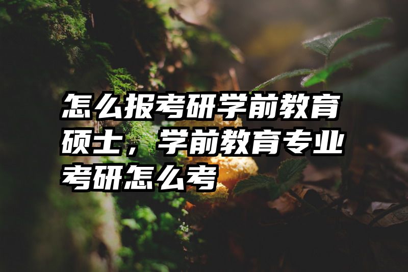 怎么报考研学前教育硕士，学前教育专业考研怎么考