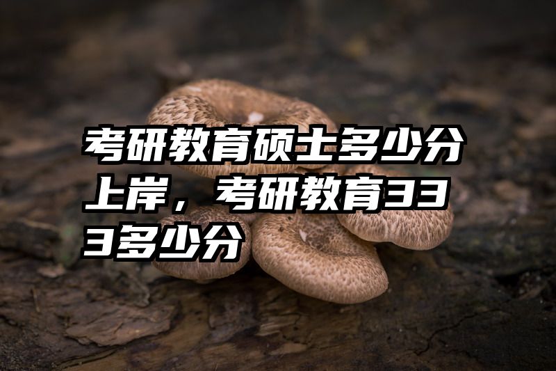 考研教育硕士多少分上岸，考研教育333多少分