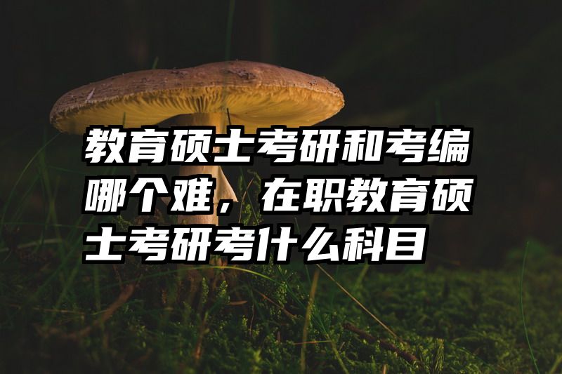 教育硕士考研和考编哪个难，在职教育硕士考研考什么科目