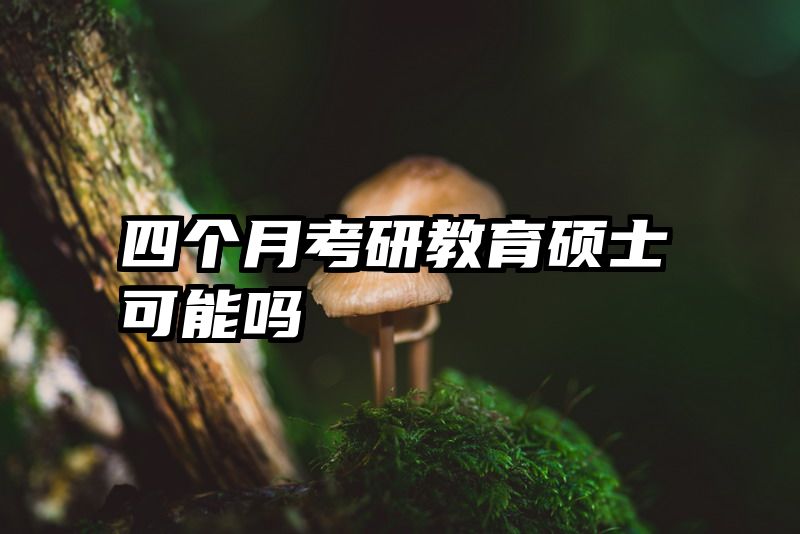 四个月考研教育硕士可能吗