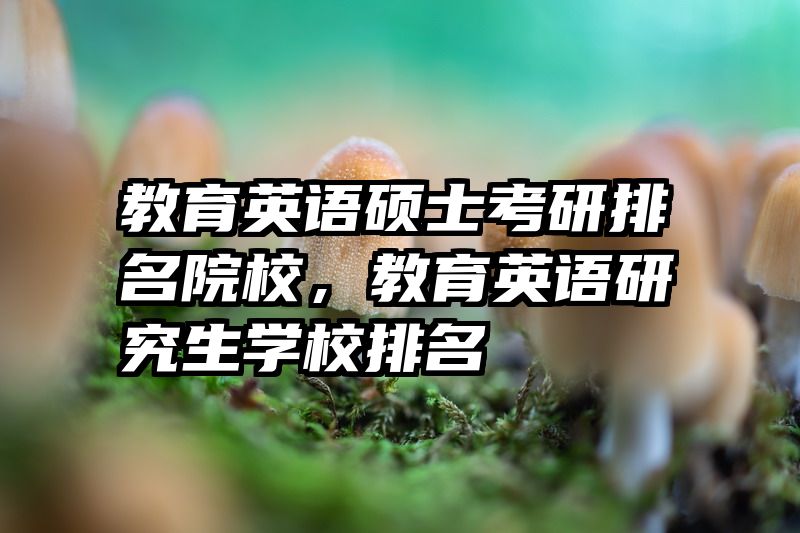 教育英语硕士考研排名院校，教育英语研究生学校排名