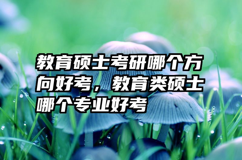 教育硕士考研哪个方向好考，教育类硕士哪个专业好考