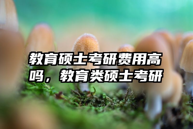 教育硕士考研费用高吗，教育类硕士考研