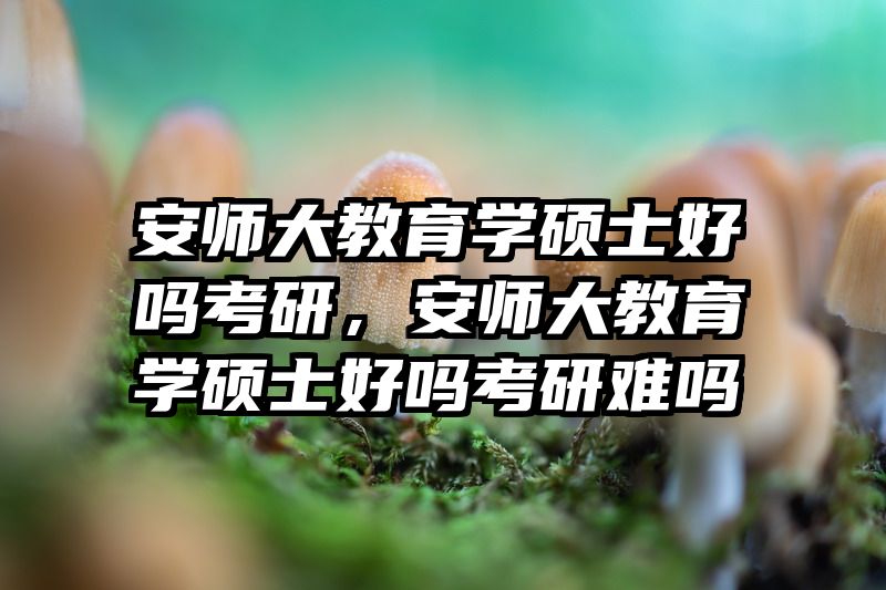 安师大教育学硕士好吗考研，安师大教育学硕士好吗考研难吗