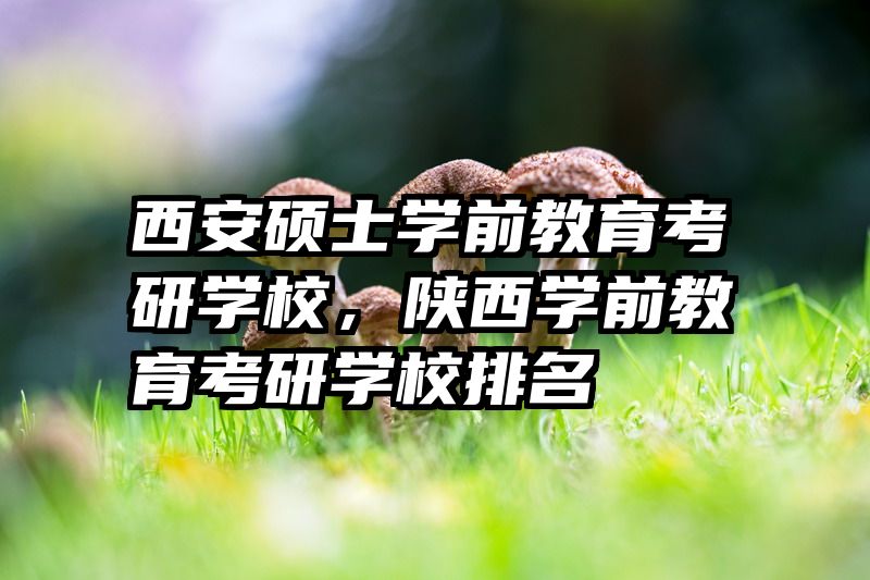 西安硕士学前教育考研学校，陕西学前教育考研学校排名