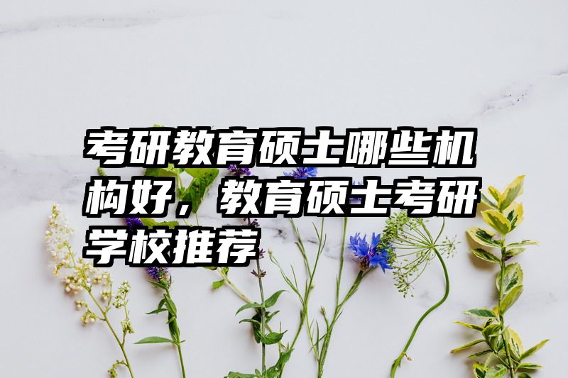 考研教育硕士哪些机构好，教育硕士考研学校推荐