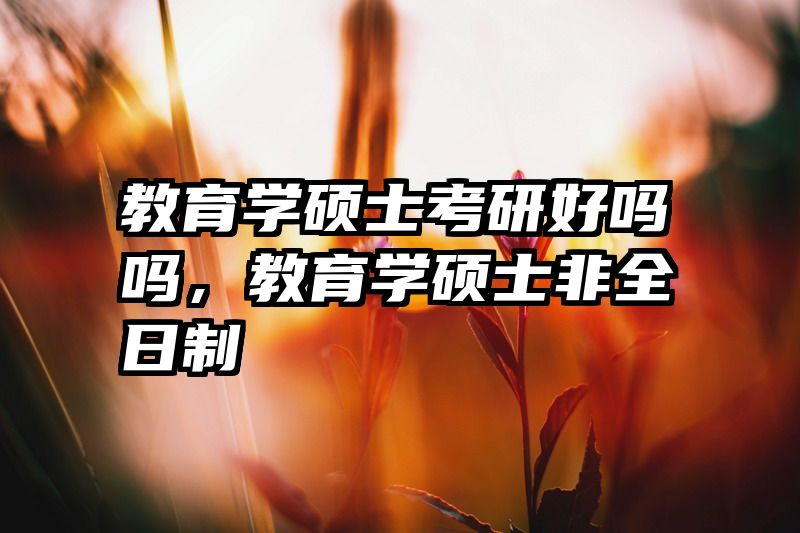 教育学硕士考研好吗吗，教育学硕士非全日制