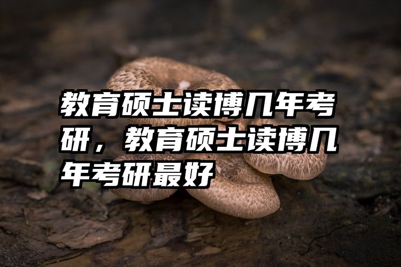 教育硕士读博几年考研，教育硕士读博几年考研最好