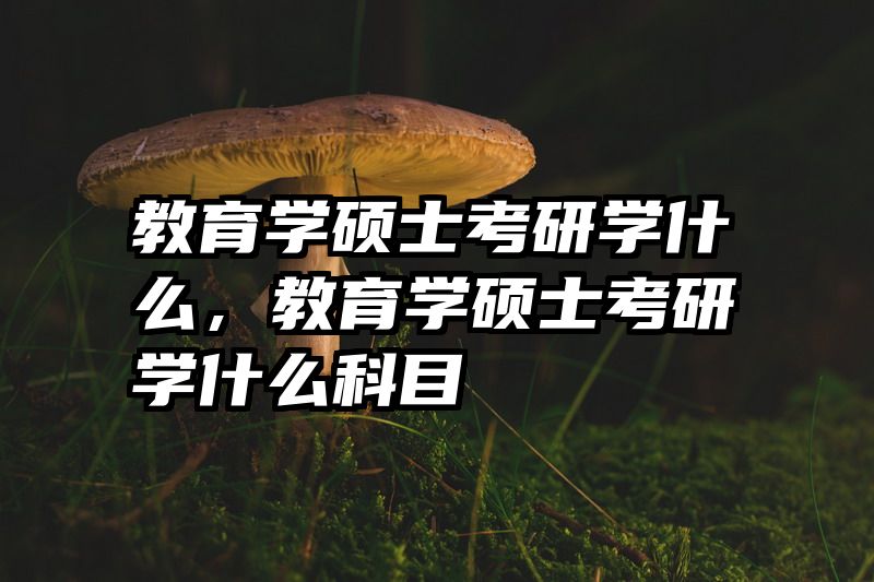 教育学硕士考研学什么，教育学硕士考研学什么科目