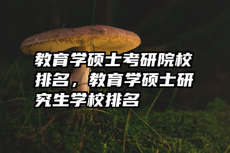 教育学硕士考研院校排名，教育学硕士研究生学校排名