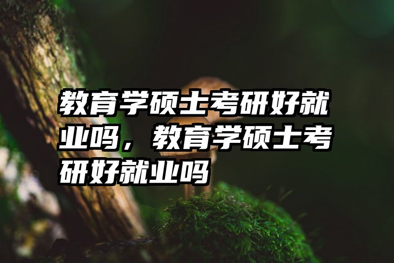 教育学硕士考研好就业吗，教育学硕士考研好就业吗