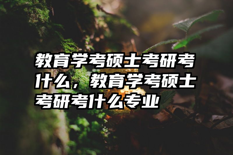 教育学考硕士考研考什么，教育学考硕士考研考什么专业