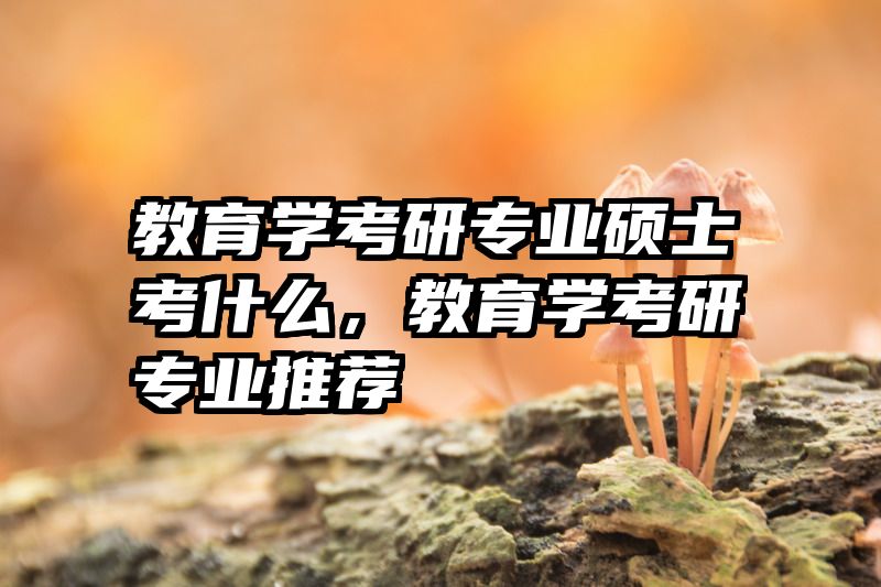 教育学考研专业硕士考什么，教育学考研专业推荐