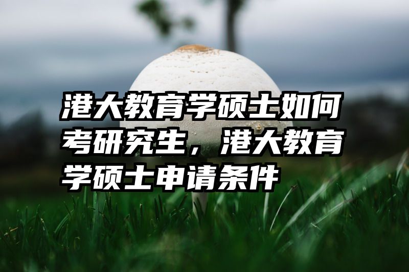 港大教育学硕士如何考研究生，港大教育学硕士申请条件