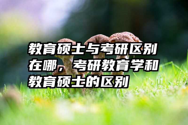 教育硕士与考研区别在哪，考研教育学和教育硕士的区别